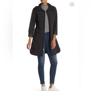 NWT COLE HAAN Packable Hood Rain Coat